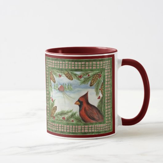 Le cardinal de Noël Mug (Droite)