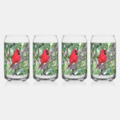 Le cardinal masculin Can Glass — Série Jardin d'oi (Dos)