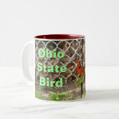LE CARDINAL ROUGE, tasse d'OISEAU de l'OHIO (Devant gauche)