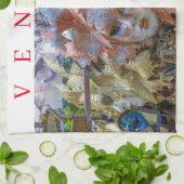 Le Carnaval de Venise masques serviette de thé (Plié)