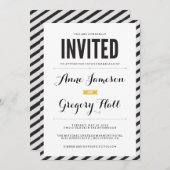 Le Carnaval noir en Faire-part de mariage moderne (Devant / Derrière)