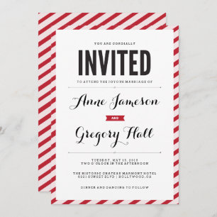 Le Carnaval rouge en Faire-part de mariage moderne