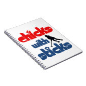 Le carnet de notes à spirale de bâtons de Ringette (Côté Droit)
