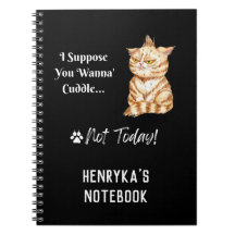 Le Carnet de spirale de chat grincheux de Henryka