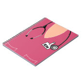 Le carnet d'infirmière frottent le rose supérieur (Côté gauche)