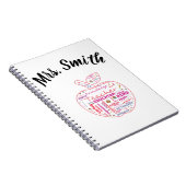 Le carnet du professeur personnalisé de Wordart (Côté Droit)