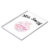 Le carnet du professeur personnalisé de Wordart (Côté gauche)