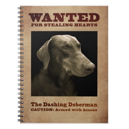 Le carnet se précipitant de dobermann (Devant)