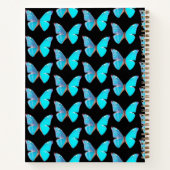 Le Carnet spiral bleu papillon à couverture rigide (Dos)