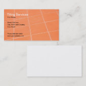 Le carrelage entretient le carte de visite (Devant / Derrière)