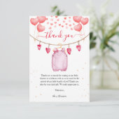 Le Carte de remerciements Baby shower de Valentine (Debout devant)