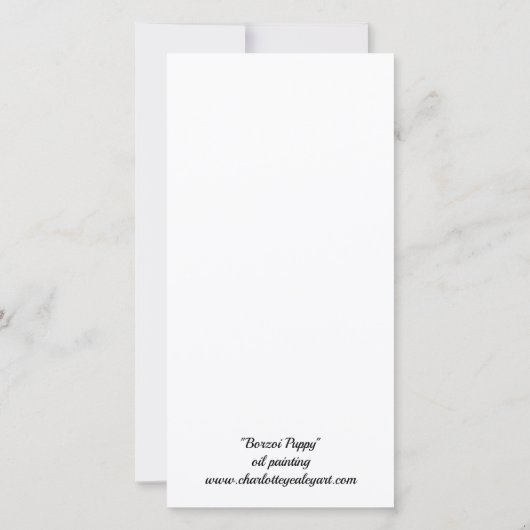 Le Carte de remerciements d'art des Chiots de Borz (Dos)