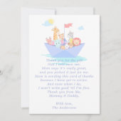 Le Carte de remerciements de Baby shower d'arche d (Devant)