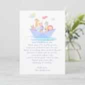 Le Carte de remerciements de Baby shower d'arche d (Debout devant)