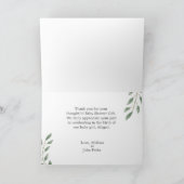 Le Carte de remerciements de Baby shower d'arche d (Intérieur)