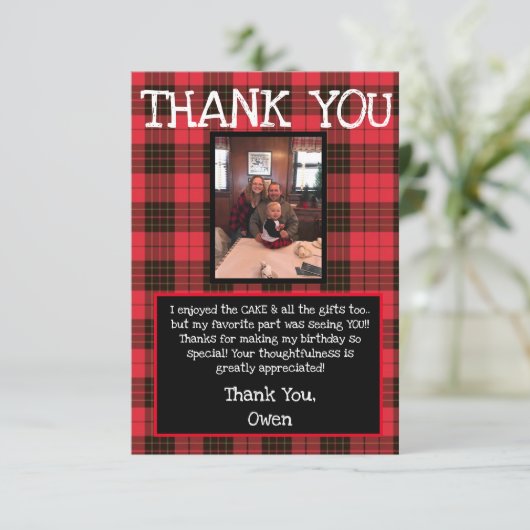 Le carte de remerciements de l'enfant (Debout devant)