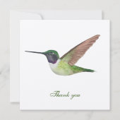 Le Carte de remerciements des colibris d'Anna (Devant)