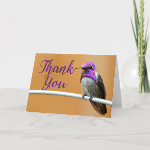 Le Carte de remerciements des colibris de Purple C