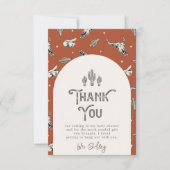 Le Carte de remerciements du Baby shower sauvage d (Devant)