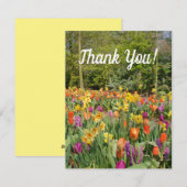 Le Carte de remerciements du jardin animé de Tulip (Devant / Derrière)