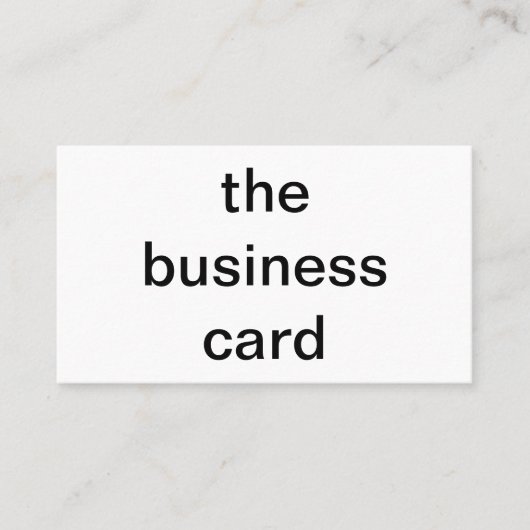 le carte de visite (Devant)