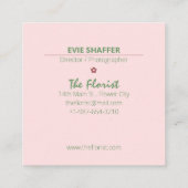 Le Carte de visite Carré Florist Professional (Dos)