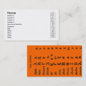 Le Carte de visite copte (Devant / Derrière)