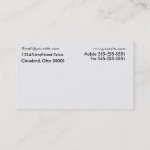 Le carte de visite de Baker (Dos)