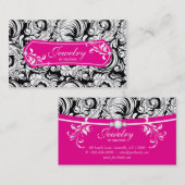 Le carte de visite de bijoux tourbillonne or rose (Devant / Derrière)