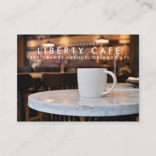 Le carte de visite de café-restaurant libèrent l
