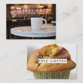Le carte de visite de café-restaurant libèrent le (Devant / Derrière)
