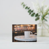 Le carte de visite de café-restaurant libèrent le (Debout devant)