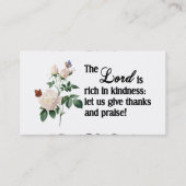 Le carte de visite de coutume de seigneur Is Rich (Dos)