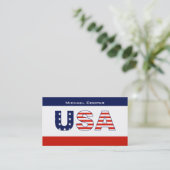 Le carte de visite de drapeau des Etats-Unis tient (Debout devant)