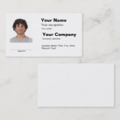 Le carte de visite de garçon de carte d'identité à (Devant / Derrière)