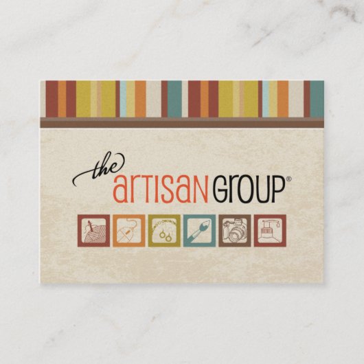 Le carte de visite de groupe d'artisan (Devant)