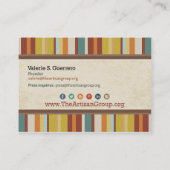 Le carte de visite de groupe d'artisan (Dos)