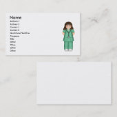 Le carte de visite de l'infirmière (Devant / Derrière)