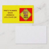 "LE CARTE DE VISITE DE PARTY PLANNER (Devant / Derrière)