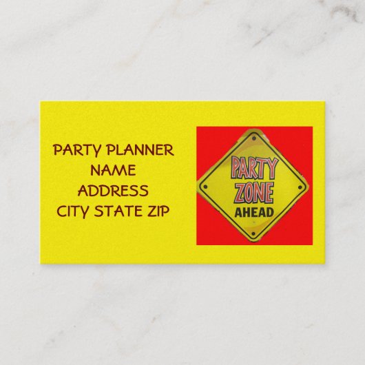 "LE CARTE DE VISITE DE PARTY PLANNER (Devant)