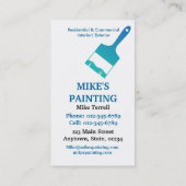 Le carte de visite de peintre de Chambre (Dos)