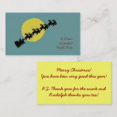 Le carte de visite de Père Noël (Devant / Derrière)