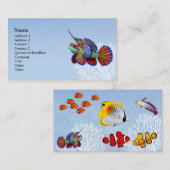 Le carte de visite de poissons de Goby Dragonet de (Devant / Derrière)