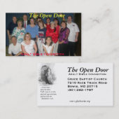 Le carte de visite de porte ouverte (Devant / Derrière)