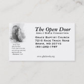 Le carte de visite de porte ouverte (Dos)