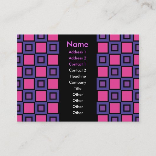 Le carte de visite de pourpre de couleur (Devant)