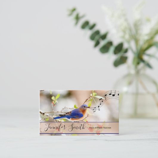 Le carte de visite de professeur de musique (Debout devant)