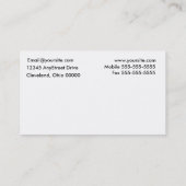 Le carte de visite de ville (Dos)