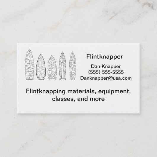 le carte de visite des flintknapper (Devant)
