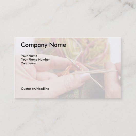 Le carte de visite des Main-Tricoteuses (Devant)